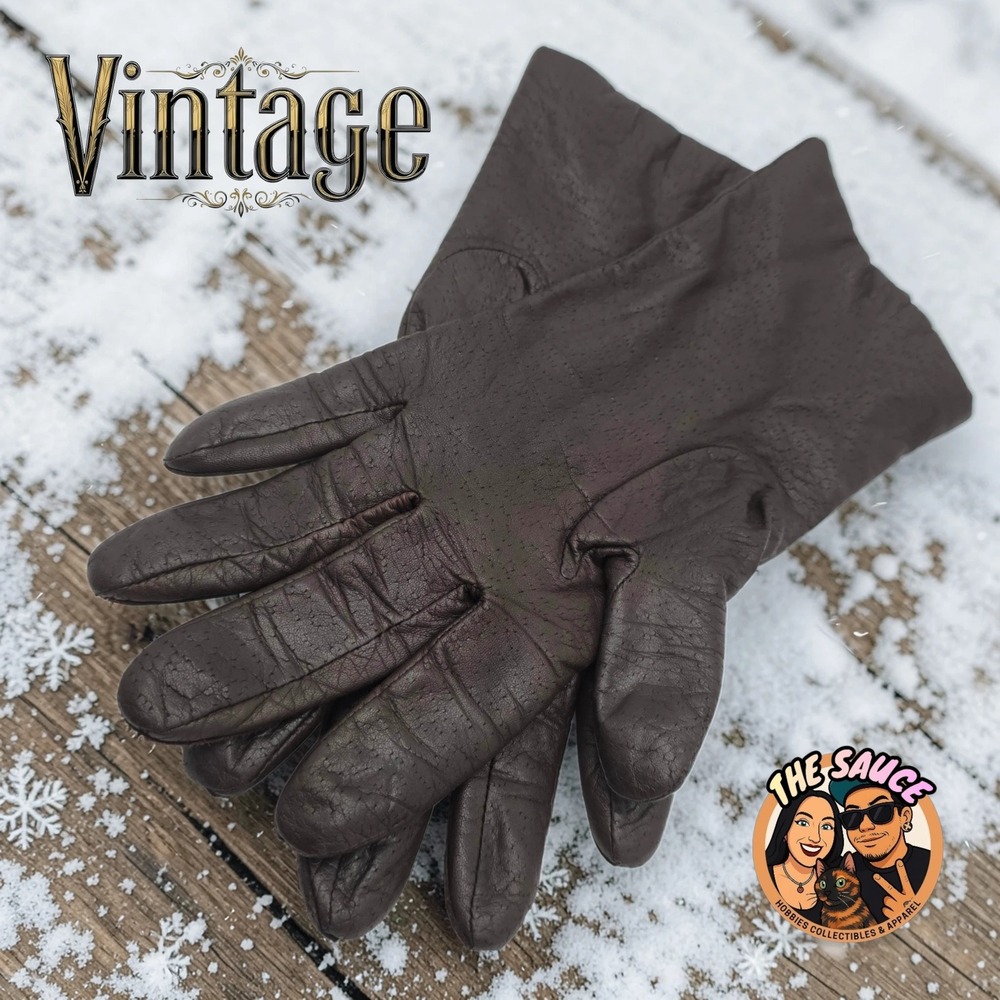 Fownes Vintage Leather Driving Gloves Women 7.5 Brown Lined Old‎ Money Classic